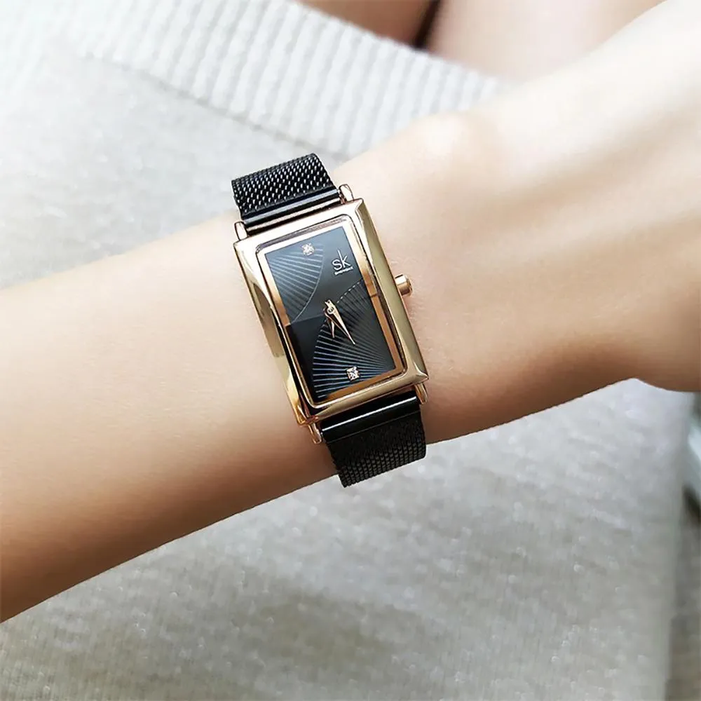 Casual Rectangle Case Quartz Watch