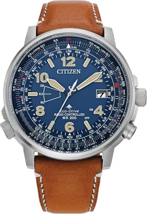 Citizen Men's Eco-Drive Sport Leather Strap Watch
