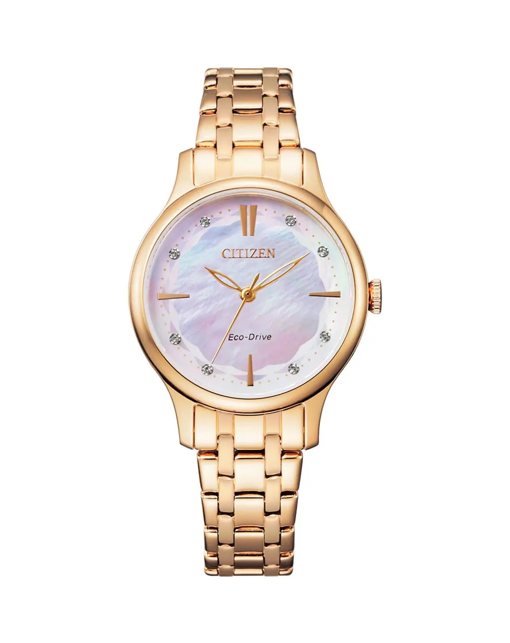 Citizen Mother Of Pearl Gold Dress Women's Watch EM0893-87Y