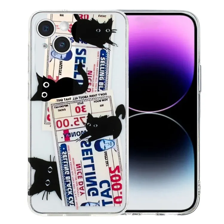 Colorful Painting Pattern TPU Phone Case, For iPhone 15 Plus, For iPhone 15, For iPhone 14 Plus