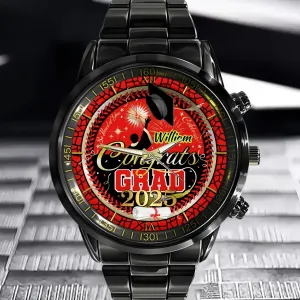 Custom Graduation Watch - Personalized Congrats Grad Gift with Name, Perfect for Graduation Celebration & Keepsake