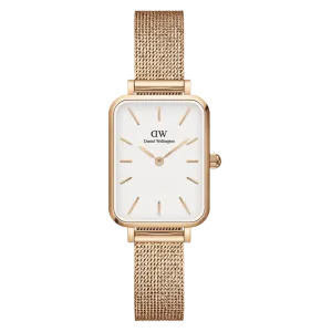 Daniel Wellington Ladies Rose Gold Quadro Watch DW00100431