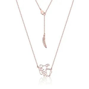 Disney Couture Kingdom Dumbo Outline Necklace Rose Gold