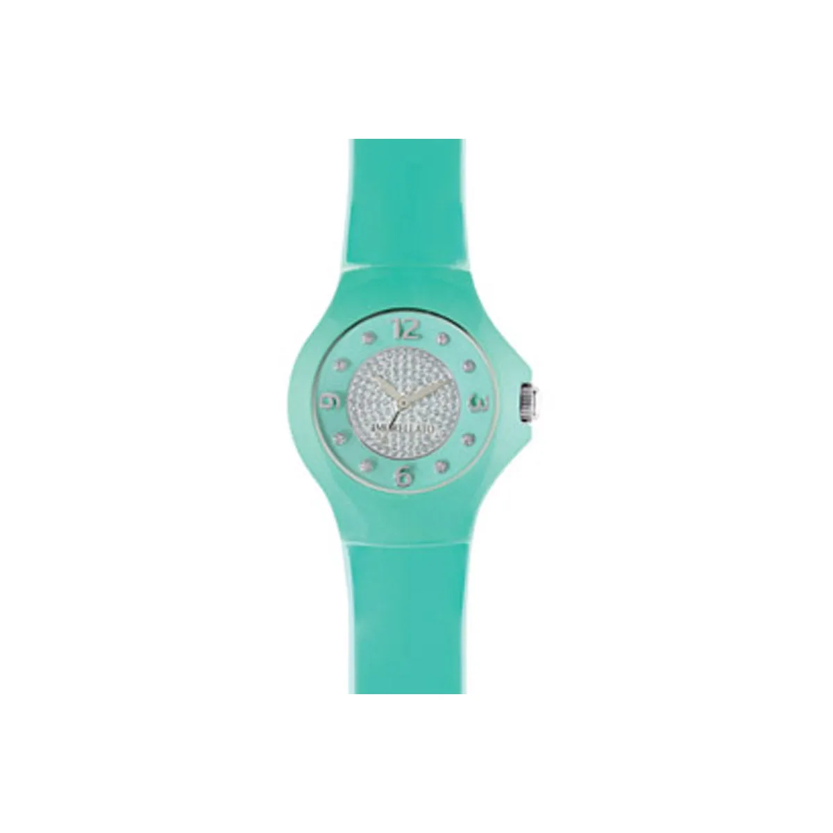 Duo Tone Green Swaroski Colours Waterproof Watch