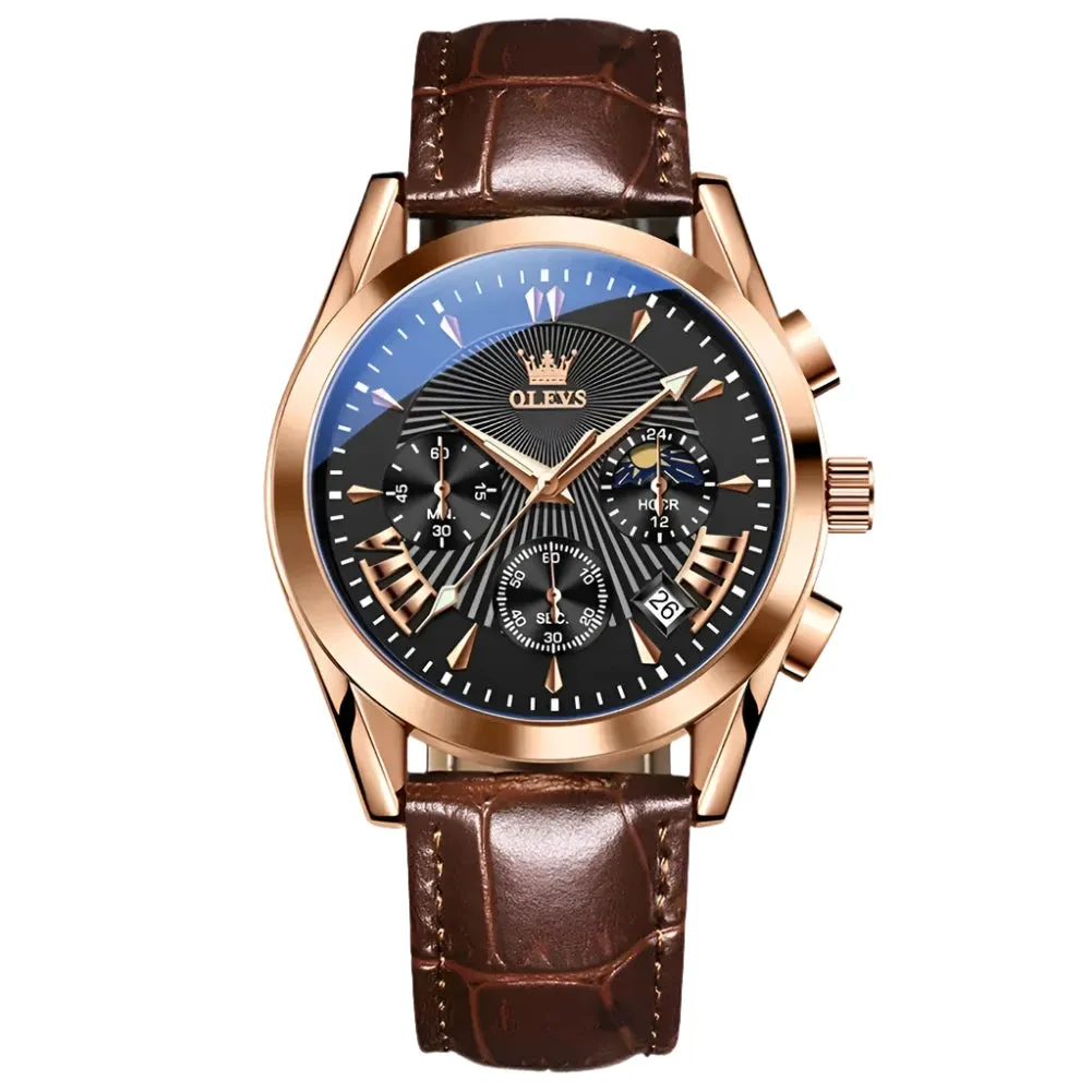 ELEGANCE® 2876 Men Watch Luxury High Quality Quartz Fashion Casual Man Wristwatch