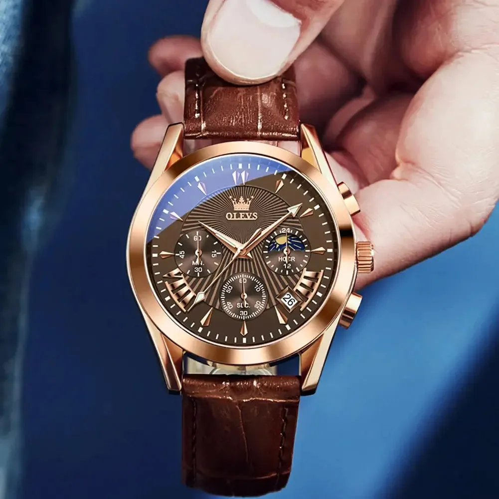 ELEGANCE® 2876 Men Watch Luxury High Quality Quartz Fashion Casual Man Wristwatch