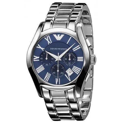 Emporio Armani Men’s Chronograph Quartz Stainless Steel Blue Dial 42mm Watch AR1635