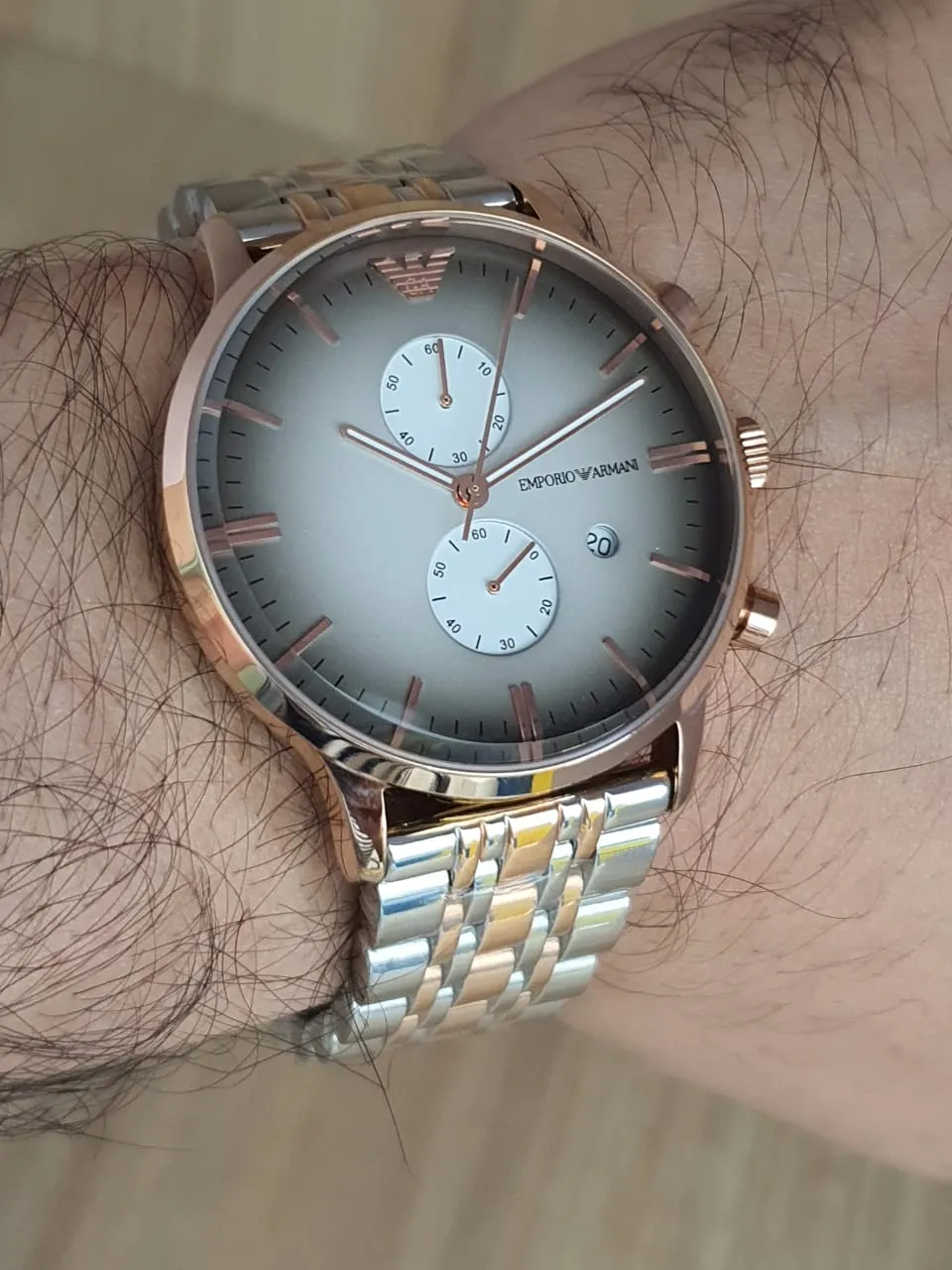 Emporio Armani Men’s Chronograph Quartz Two-tone Stainless Steel 43mm Watch AR1721