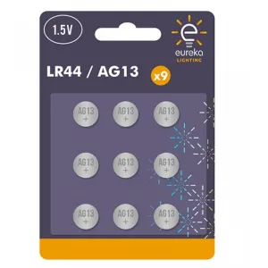 Eureka 1.5V LR44 Alkaline Batteries 9 Pack