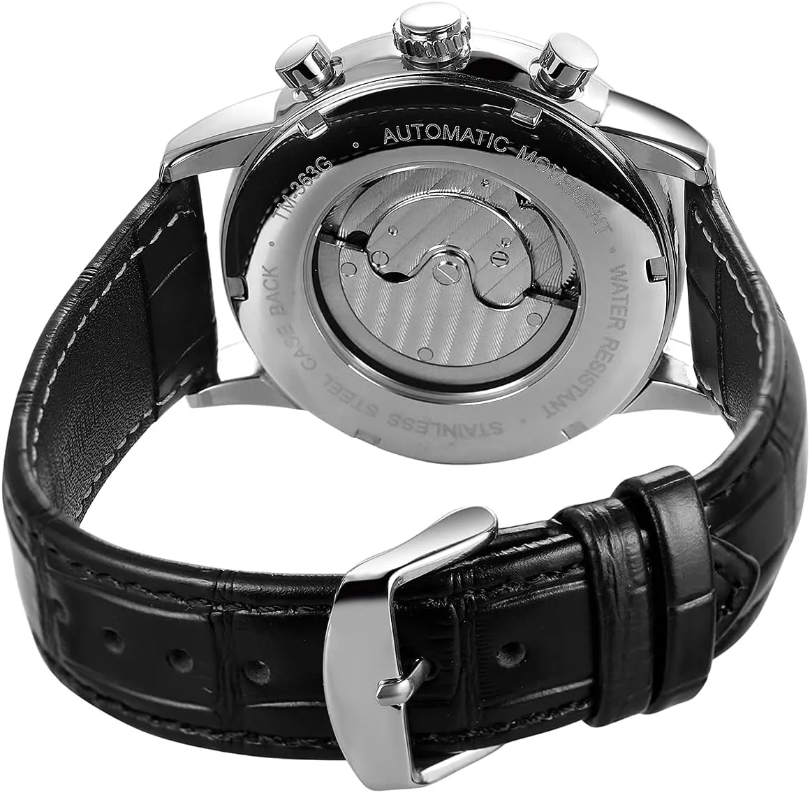 FORSINING Men's Automatic Watch Power Reserve Date Display Fashion Mechanical Wristwatch