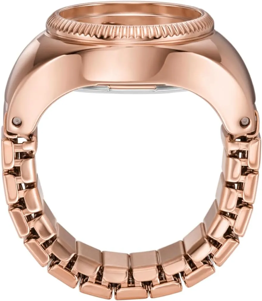 Fossil Women's Quartz Stainless Steel Two-Hand Watch Ring