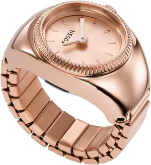 Fossil Women's Quartz Stainless Steel Two-Hand Watch Ring