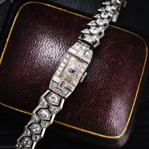 French Art Deco Diamond Wristwatch