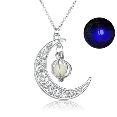 GlowWisp Moon Pendant Necklace