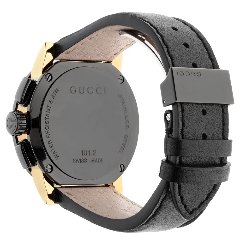 Gucci Gents G-Chrono 44mm Black Dial Stainless Steel Chronograph Watch YA101203