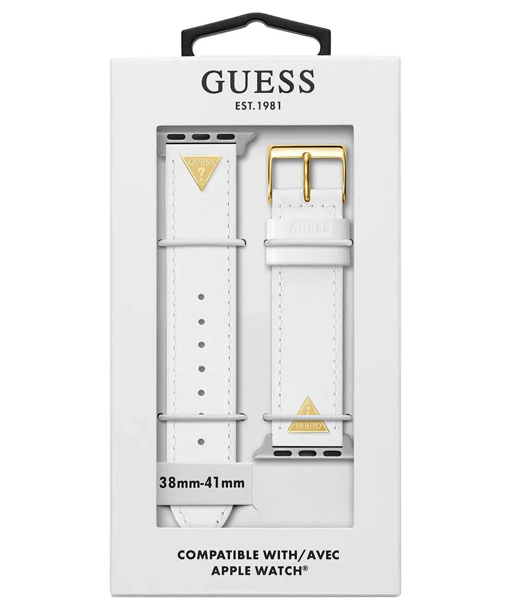 GUESS Leather Band with Logo Plaque for Apple 38-40 mm Watch