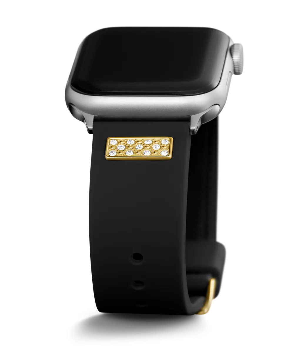 GUESS Silcone Band with Crystal inserts for Apple 42-44 mm Watch