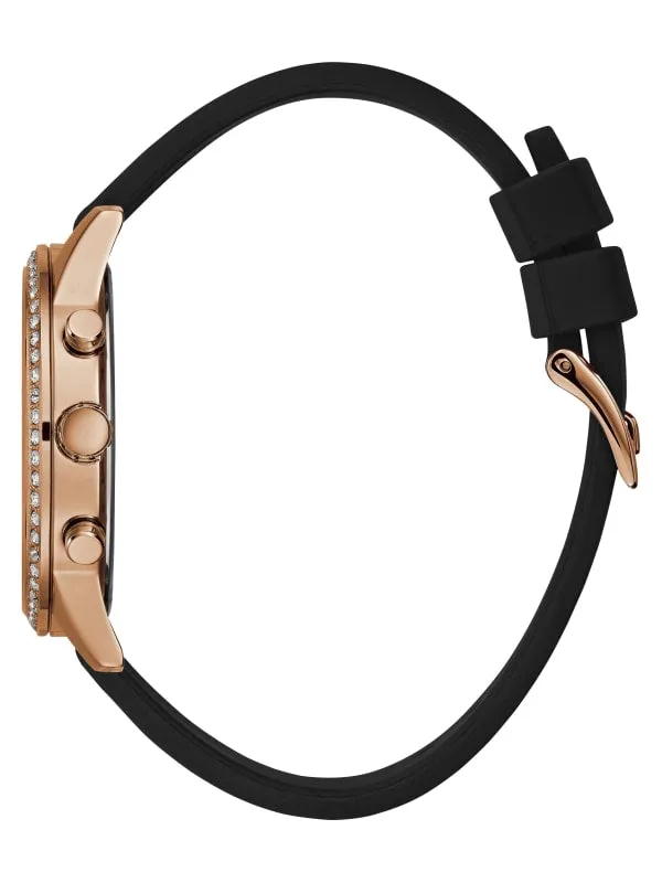 Guess U1135L4 Solar Black Silicone Strap Women Watches