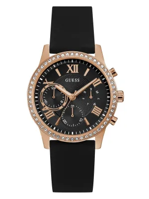 Guess U1135L4 Solar Black Silicone Strap Women Watches