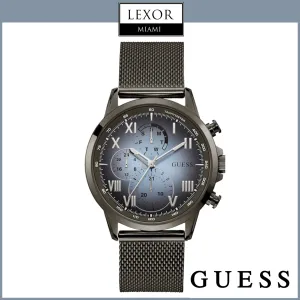 Guess U1310G3 Gunmetal And Blue Mesh Multifunctional Watch