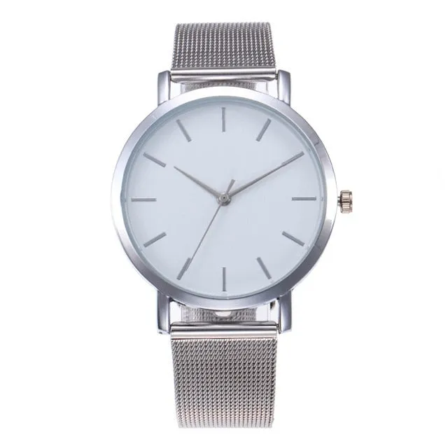 Happiness Chic Basics Women's Watches Fashion Women Wrist Watch Luxury Ladies Watch Women Bracelet Watches Clock