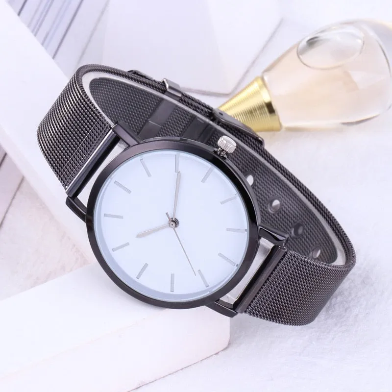 Happiness Chic Basics Women's Watches Fashion Women Wrist Watch Luxury Ladies Watch Women Bracelet Watches Clock