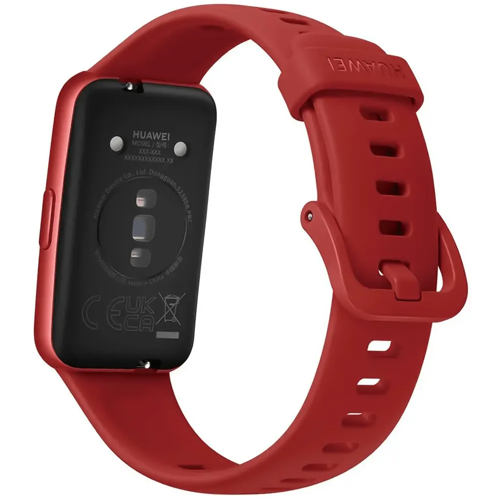 Huawei Band 7 LEA-B19 Red Durable Polymer Case With Flame Red Silicone Strap