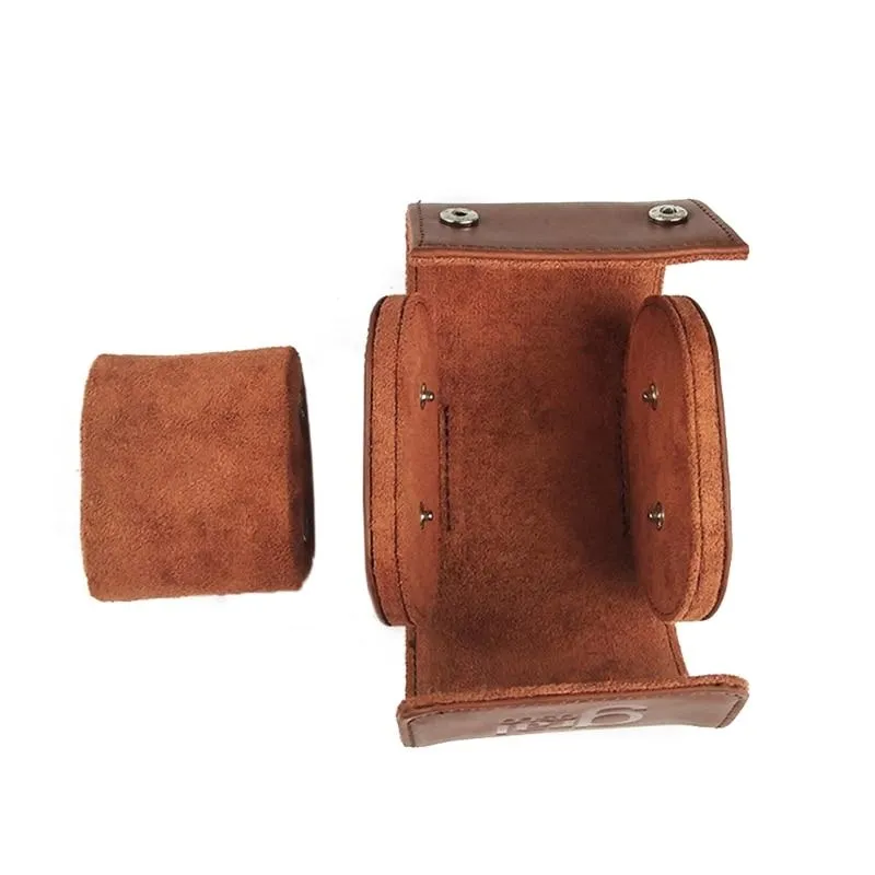 Jules Leather Single Watch Roll Case