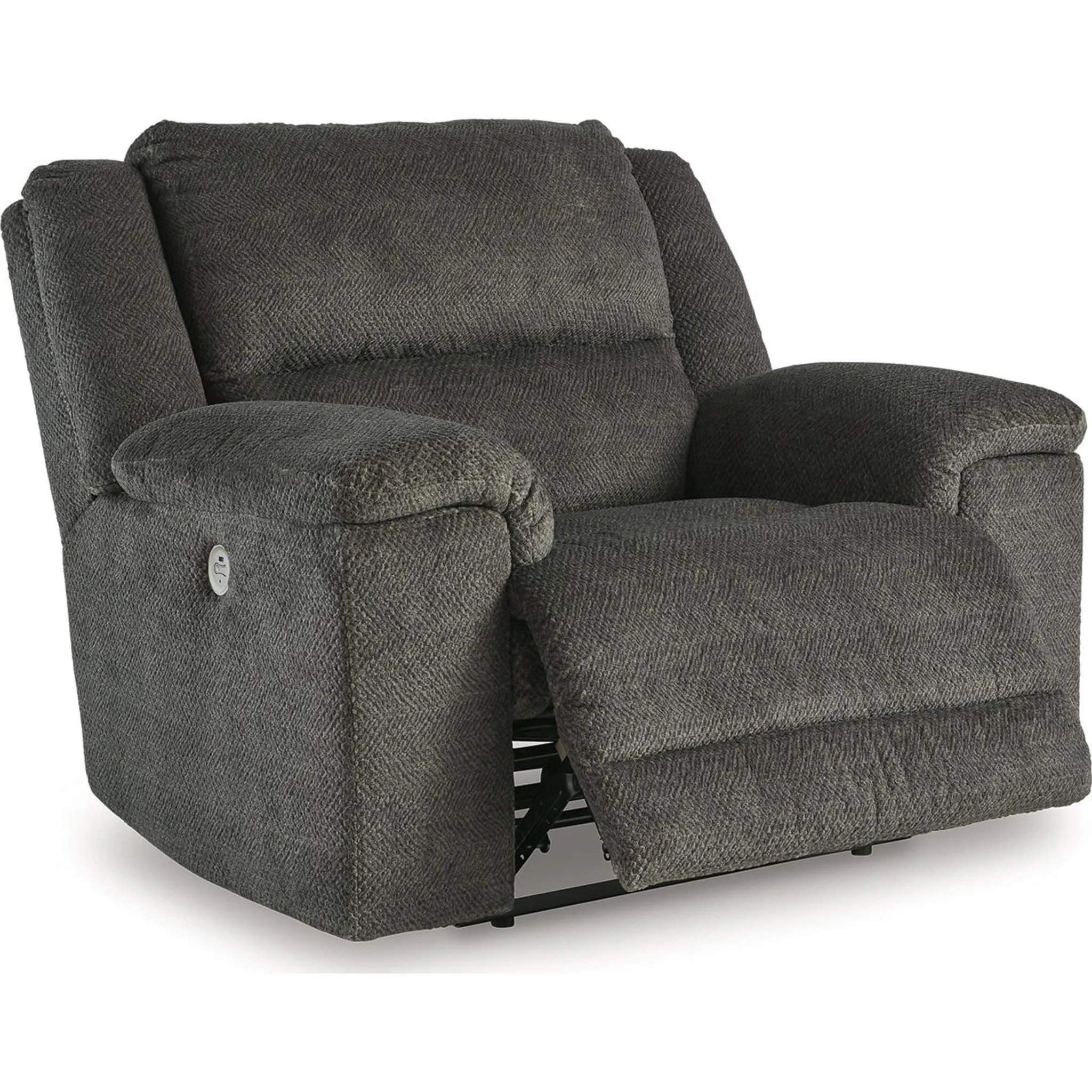 Keensburg Wide Seat Power Recliner - Smoke