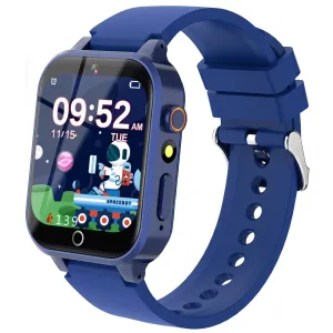 Kids Smart Watch for Boys 4-12 Years Old Birthday Gift, Vakzovy Waterproof Educationals Smart Watch, Dual Camera, 24 Puzzle Games,Music Player, Toddler Watch Learning Toys(Blue)