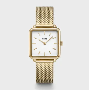 La Tetragone Gold Mesh/White Watch