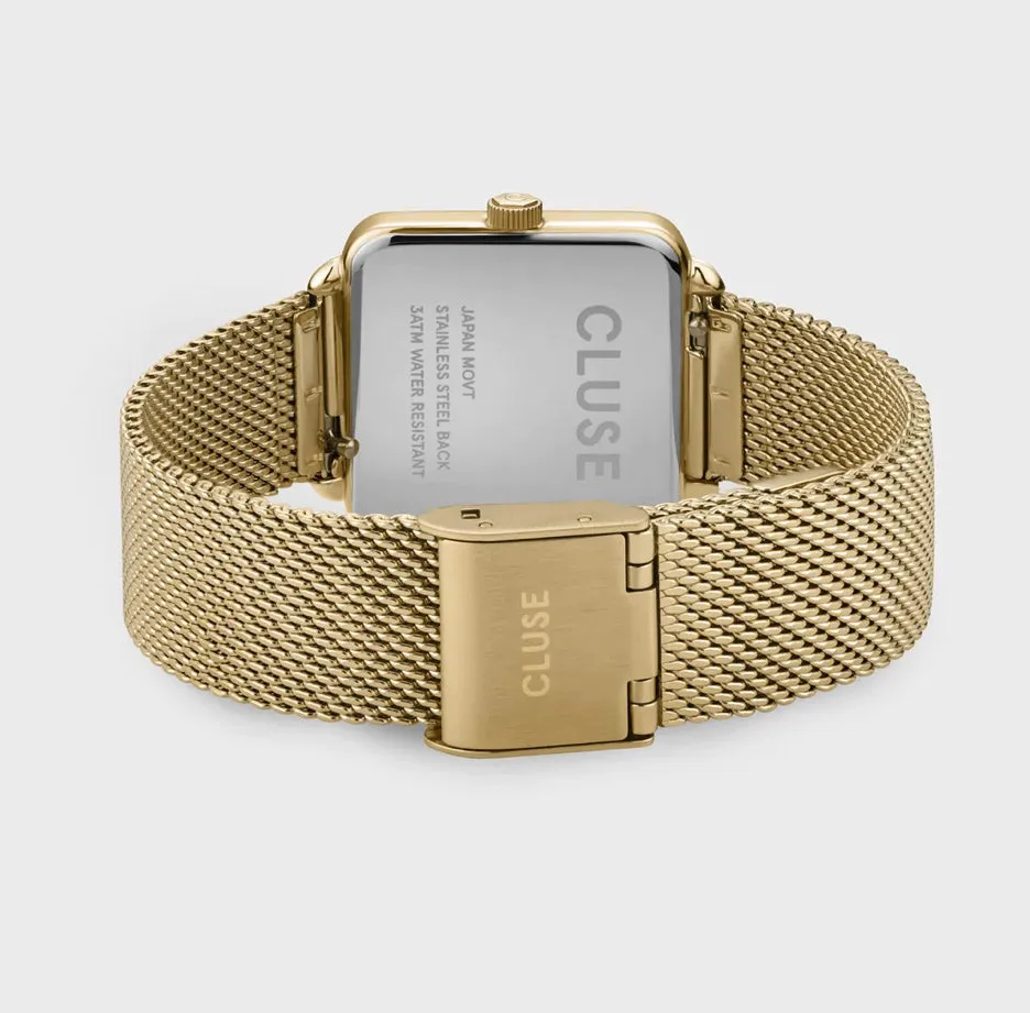 La Tetragone Gold Mesh/White Watch