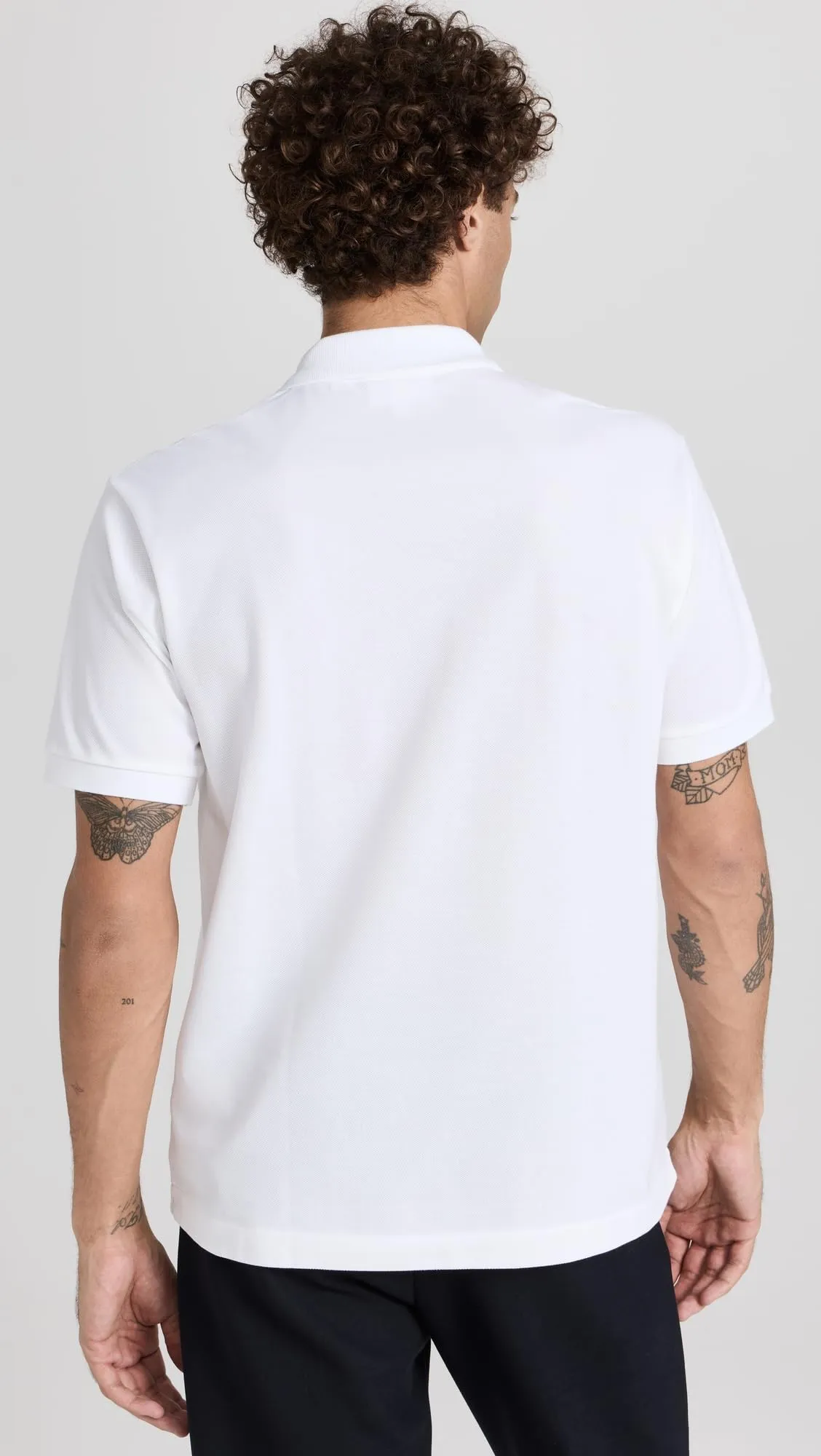 Lacoste Mens Short Sleeve Classic Chine L.12.12 Polo Shirt, White, Large