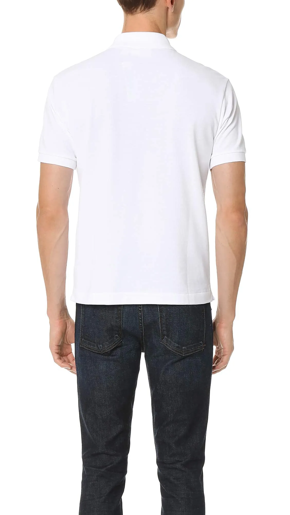 Lacoste Mens Short Sleeve Classic Chine L.12.12 Polo Shirt, White, Large