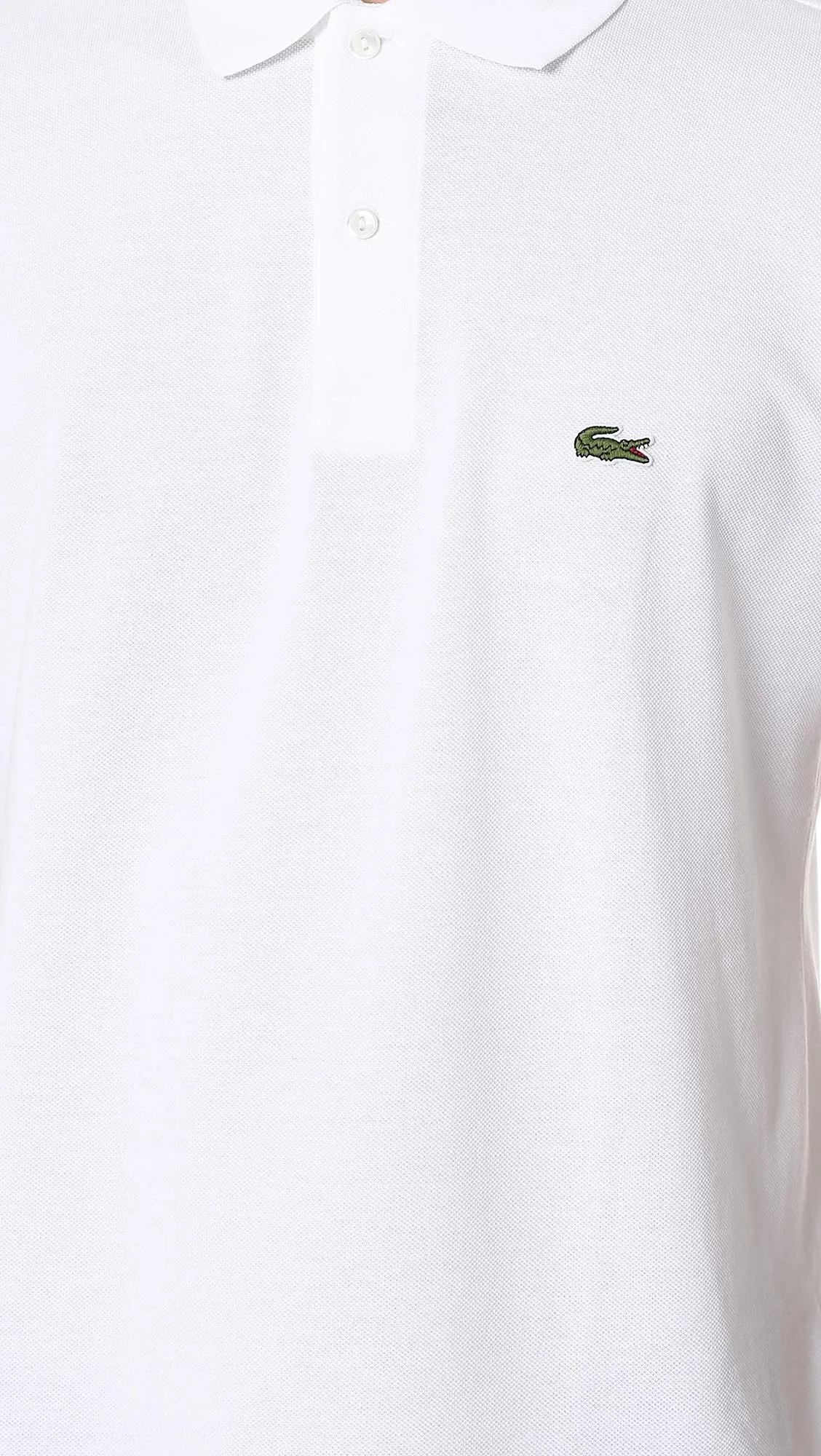 Lacoste Mens Short Sleeve Classic Chine L.12.12 Polo Shirt, White, Large