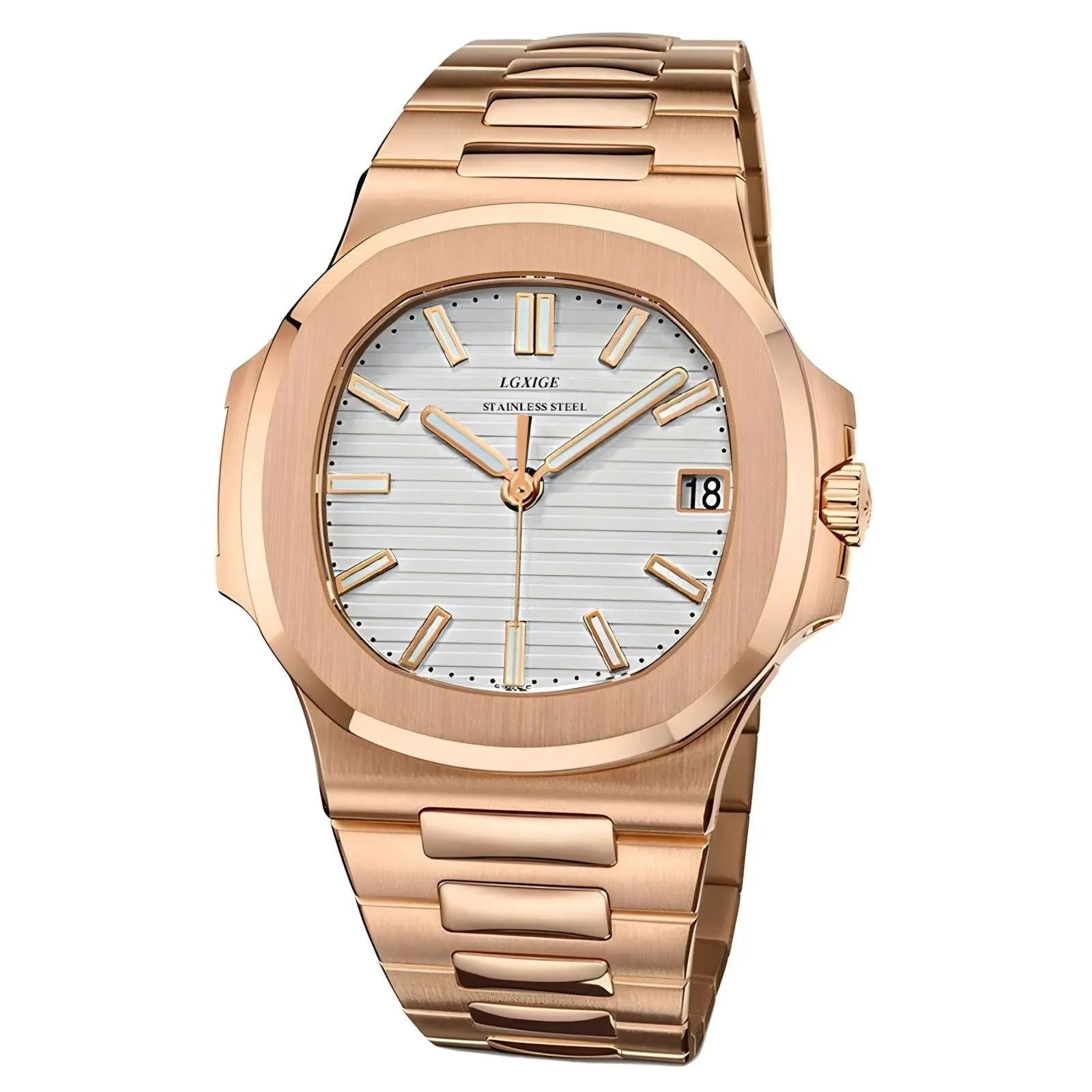 Lgxige Nautilus Quartz (Steel) Homage Watches