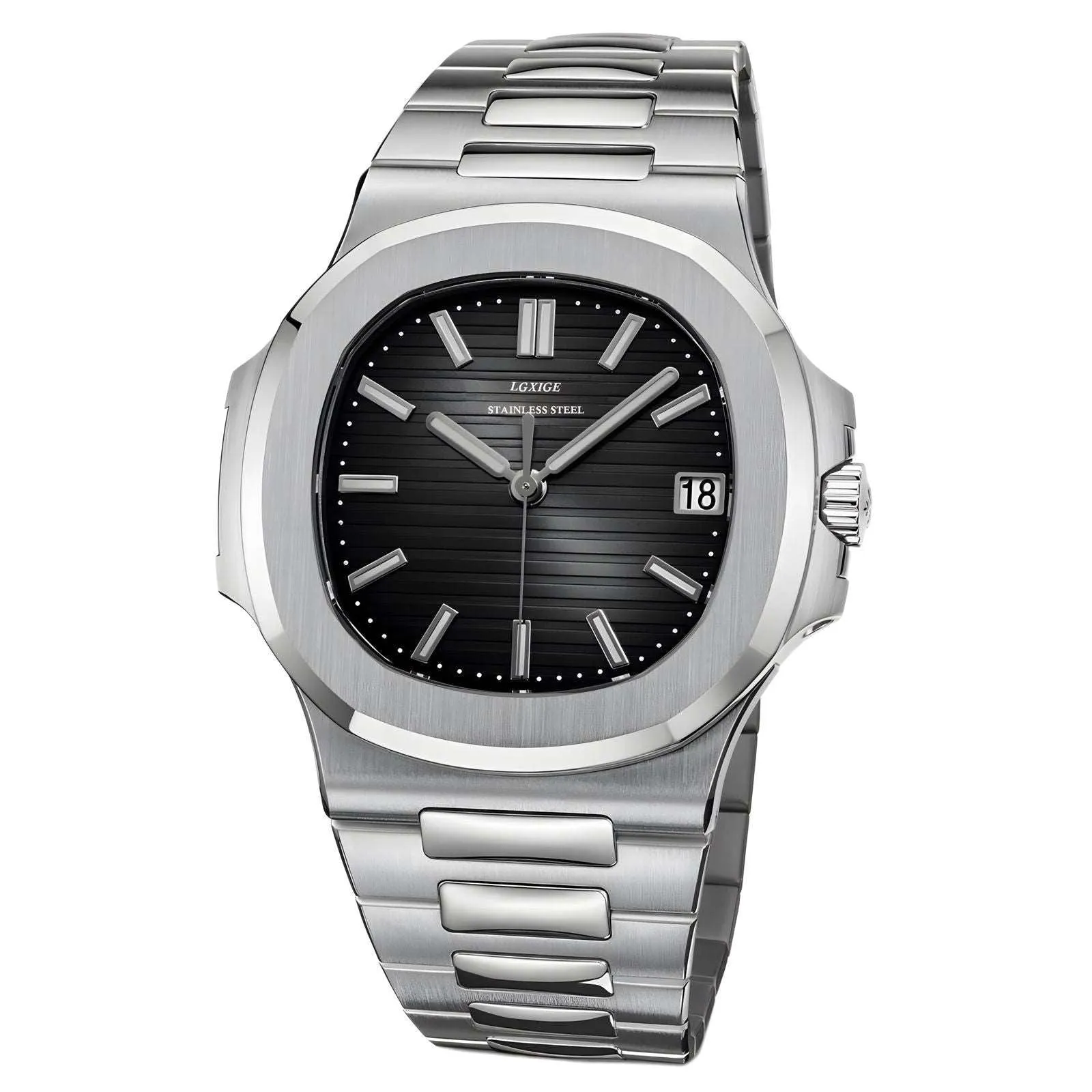 Lgxige Nautilus Quartz (Steel) Homage Watches