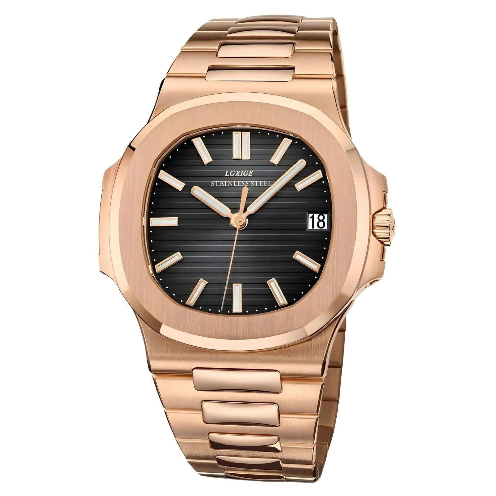 Lgxige Nautilus Quartz (Steel) Homage Watches
