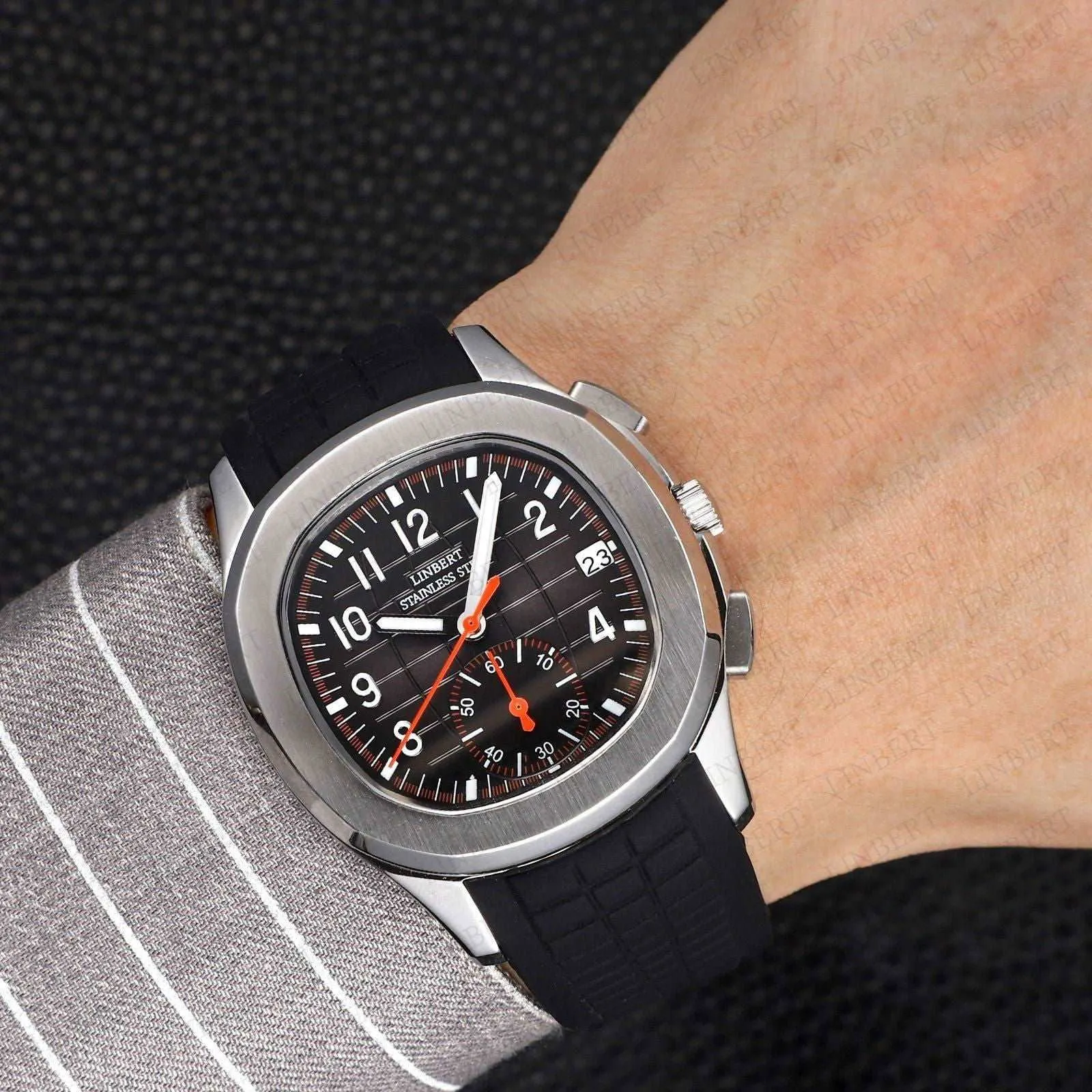 Linbert Aquanaut Quartz Sub-Dial Homage Watches