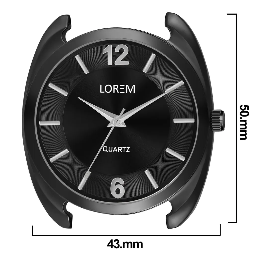 LOREM Black Stylish Dial Analog Watch For Men LR76