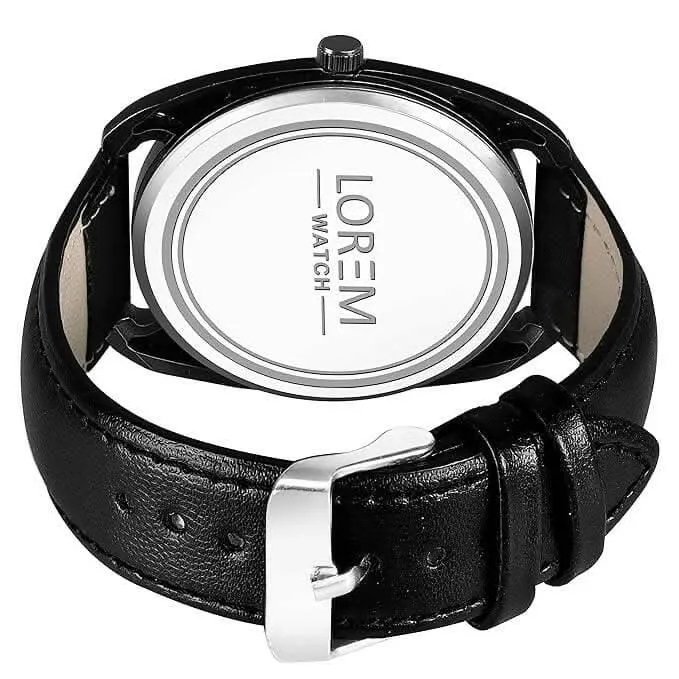 LOREM Black Stylish Dial Analog Watch For Men LR76