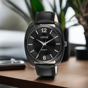 LOREM Black Stylish Dial Analog Watch For Men LR76