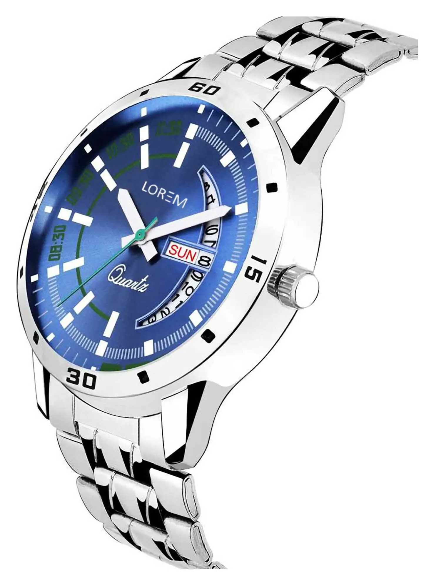 LOREM Blue Day Date Analog Watch For Men LR110