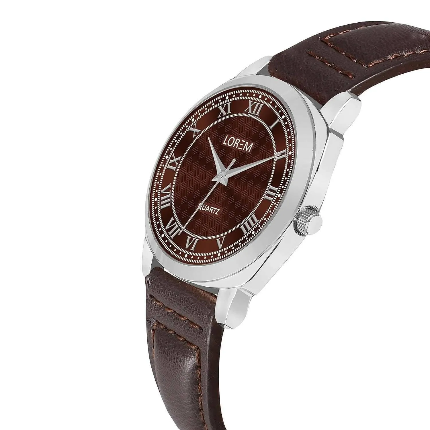 LOREM Brown Cubic Designer Printed Dial Analog Watch For Women LR338