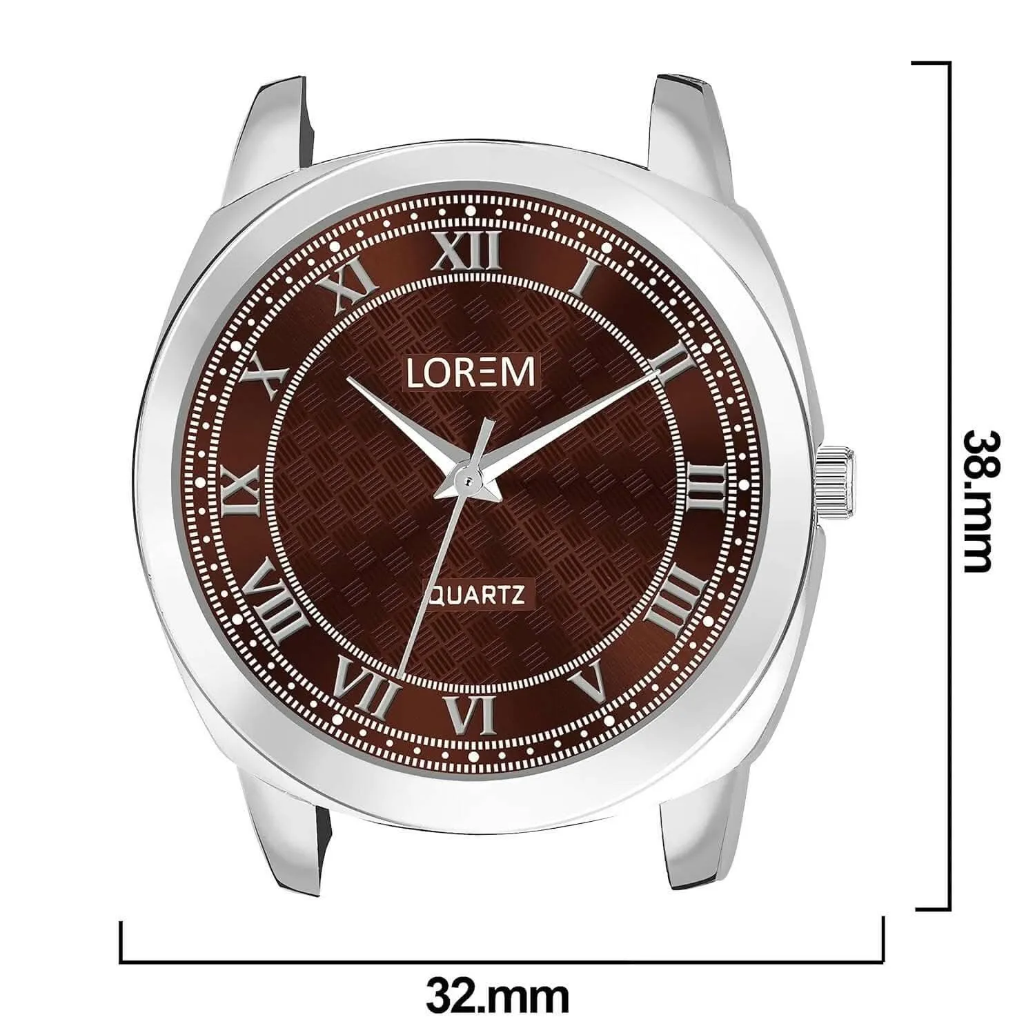 LOREM Brown Cubic Designer Printed Dial Analog Watch For Women LR338
