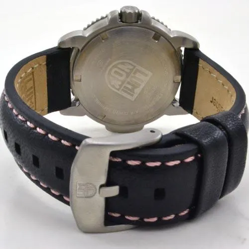 Luminox 7261 Women's Colormark Black Dial Leather Strap Watch