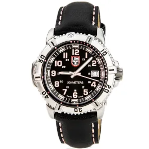 Luminox 7261 Women's Colormark Black Dial Leather Strap Watch