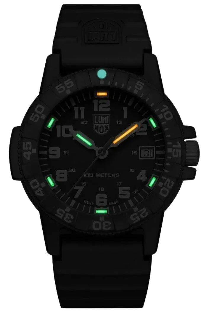 Luminox Leatherback SEA Turtle CARBONOX Black Rubber Strap Date Quartz Mens Watch XS.0301.L