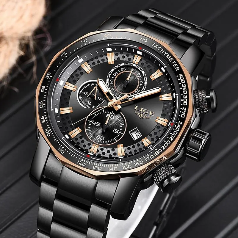 Men Awesome Quartz Big Dial Waterproof Watches