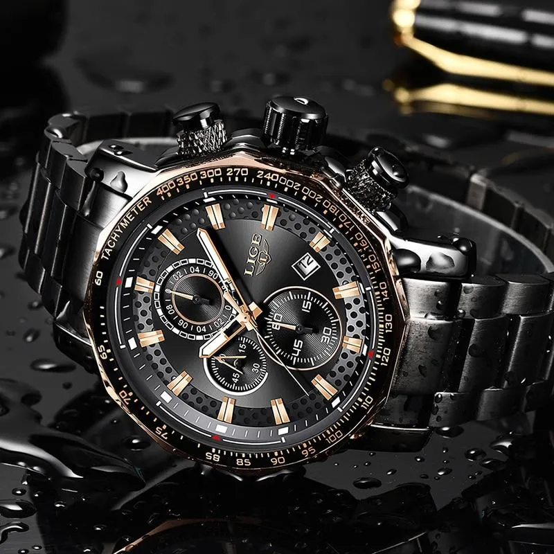 Men Awesome Quartz Big Dial Waterproof Watches